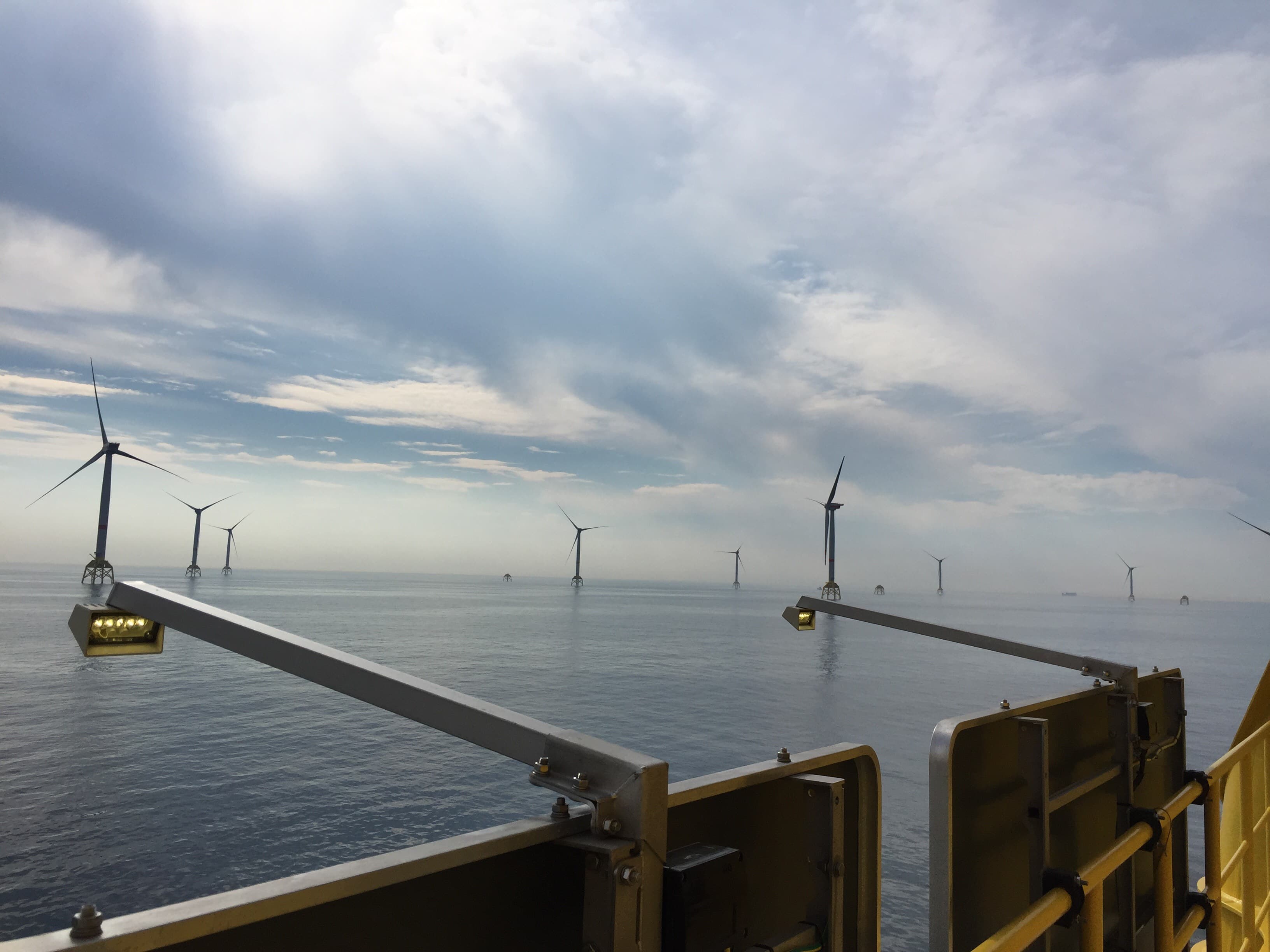 Offshore wind farm at sea